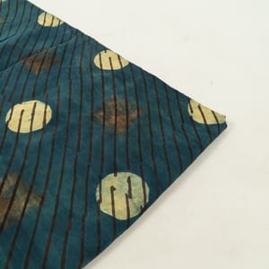 Blue Color Modal Satin Printed Fabric (1.25Meter Cut Piece)