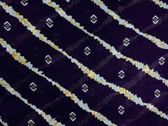 Royal Purple & White Stripes Chinon Chiffon Fabric