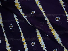 Royal Purple & White Stripes Chinon Chiffon Fabric
