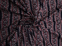 Black Stripes Cotton Cambric Fabric