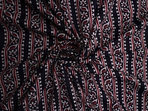 Black Stripes Cotton Cambric Fabric