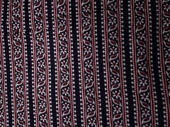 Black Stripes Cotton Cambric Fabric