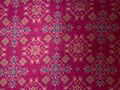 Pink Geometric Semi Tussar Fabric