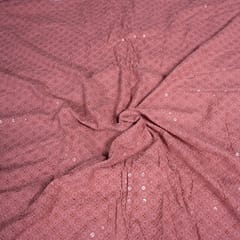 Gajree Colour Rayon Chikan Fabric