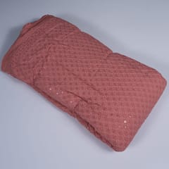 Gajree Colour Rayon Chikan Fabric