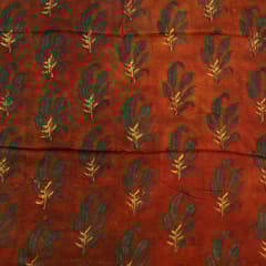 Maroon Color Modal Satin Printed Fabric (1.50Meter Cut Piece)