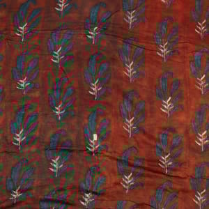 Maroon Color Modal Satin Printed Fabric (1.60Meter Piece)