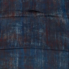 Blue Color Modal Satin Printed Fabric (1.20Meter Cut piece)