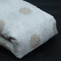 Dyeable Dola Silk Embroidered Fabric