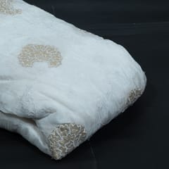 Dyeable Dola Silk Embroidered Fabric