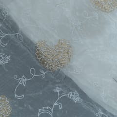 Dyeable Dola Silk Embroidered Fabric