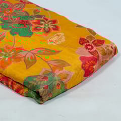 Multi Color Dola Silk Jacquard Printed Fabric