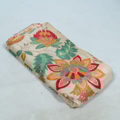 Peach Color Dola Silk Jacquard Printed Fabric