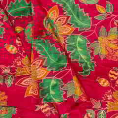 Rani Color Dola Silk Jacquard Printed Fabric