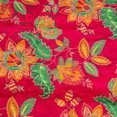 Rani Color Dola Silk Jacquard Printed Fabric