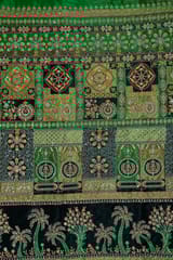 Green Color Crepe Print with Embroidered Fabric