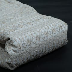 Dyeable Organza Embroidered Fabric