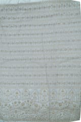 Dyeable Organza Embroidered Fabric