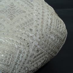 Dyeable Zari Upada Tissue Embroidered Fabric