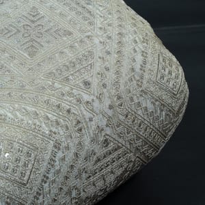 Dyeable Zari Upada Tissue Embroidered Fabric