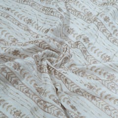 Dyeable Dola Silk Embroidered Fabric