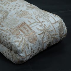 Dyeable Organza Embroidered Fabric