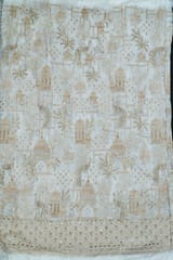 Dyeable Organza Embroidered Fabric