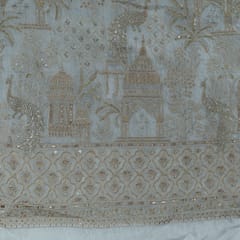 Dyeable Organza Embroidered Fabric