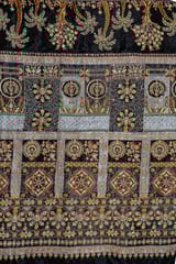 Black Color Crepe Print with Embroidered Fabric