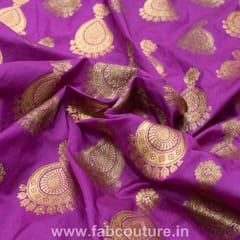 Purple Brocade Jhumka fabric