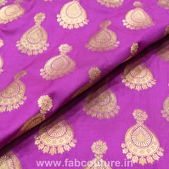 Purple Brocade Jhumka fabric