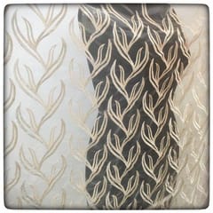 White dyeable Net Embroidered Fabric