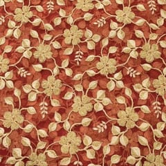 Net Zari Embroidered Fabric