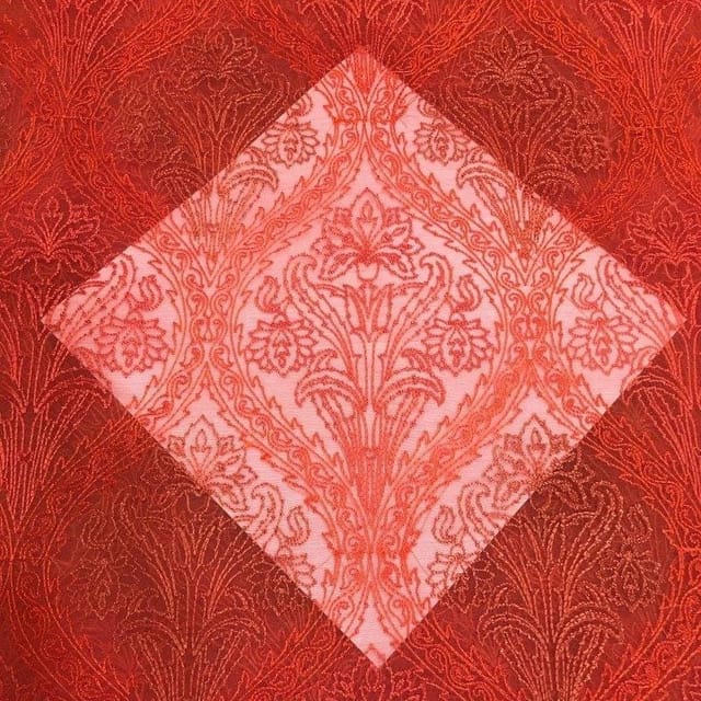 Organza Thread  Embroidered Fabric