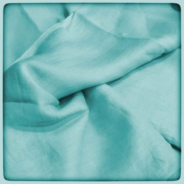 Firozi Colour Linen Satin fabric