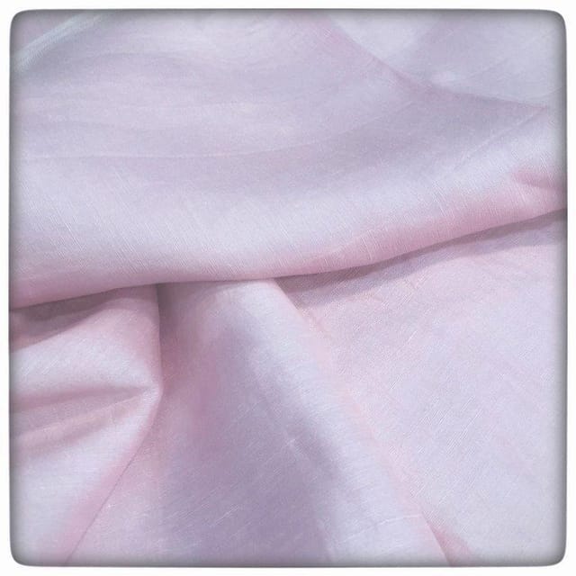 Pink Colour Linen Satin fabric