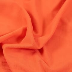 Orange Colour Bubble Lycra Georgette fabric