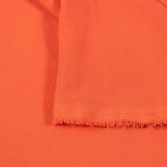 Orange Colour Bubble Lycra Georgette fabric