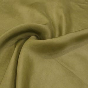 Khaki Green Plain Uppada silk fabric