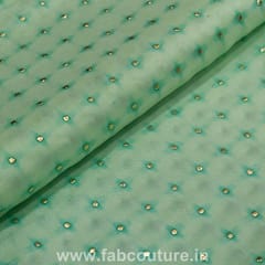 Sea Green Colour Uppada Heat Set fabric
