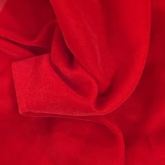 Bright Red Micro Velour fabric