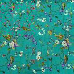Poly Dupion Embroidered Fabric