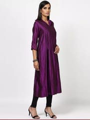 Purple Colour Pure Silk fabric