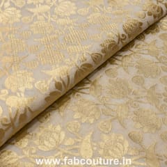 White Dyeable Chanderi Jacquard fabric