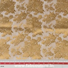 White Jacquard Silk fabric