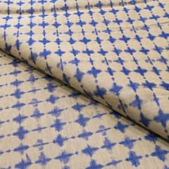 Royal Blue Chanderi Jacquard fabric