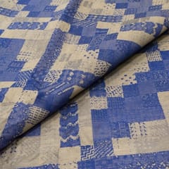 Royal Blue Chanderi Jacquard fabric