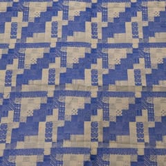 Royal Blue Chanderi Jacquard fabric