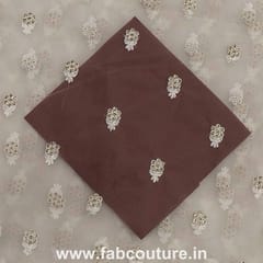 Net Embroidered Fabric Booti