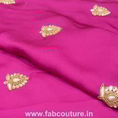 Marina Satin Handwork Embroidered Fabric